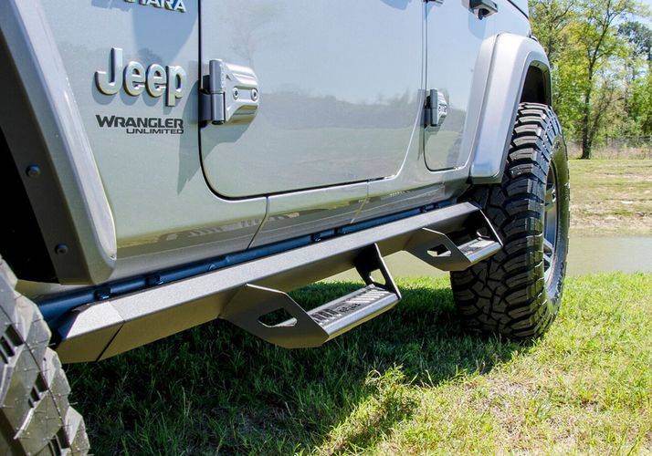 N-Fab 2018-2022 Jeep Wrangler JL 4 Door SUV Tex Predator Pro Step System Black PRJ1863-TX