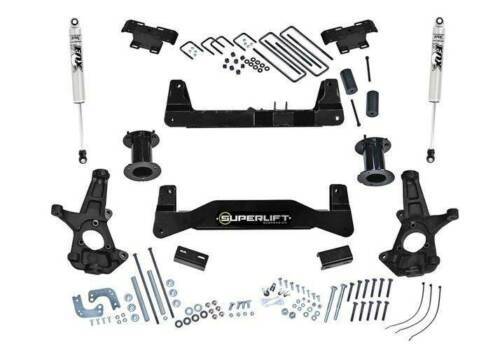 SUPERLIFT 2007-2016 Chevrolet Silverado GMC Sierra 1500 2WD Cast Steel Control Arms with Fox Shocks 6.5 Inch Lift Kit K180F/86040X2