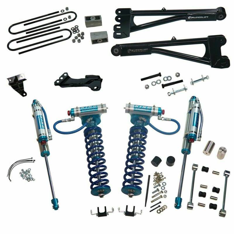 SUPERLIFT 2008-2010 Ford F-250 F-350 Super Duty 4WD-Dsl with Rep Radius Arms Clvrs King Rr Shocks Lift Kit 4" K981KG/86040X2