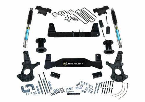 SUPERLIFT 2014-2018 Chevrolet Silverado GMC Sierra 1500 2019 Silverado 1500 Legacy Sierra 1500 Limited 2Wd Lift Kit 6.5 Inch Al or SS Ctrl Arms With with Bilstein shocks Rr Shocks K181B/86040X2