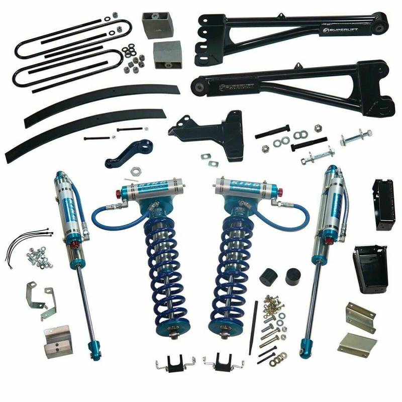 SUPERLIFT 2011-2016 Ford F-250 F-350 Super Duty 4WD-Dsl with Rep Radius Arms Clvrs King Rr Shocks Lift Kit 8 Inch K991KG/86040X2