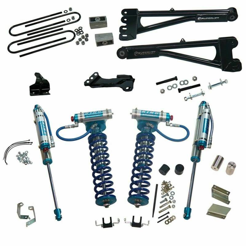 SUPERLIFT 2011-2016 Ford F-250 F-350 Super Duty 4WD-Dsl with Rep Radius Arms Clvrs King Rr Shocks Lift Kit 4" K987KG/86040X2