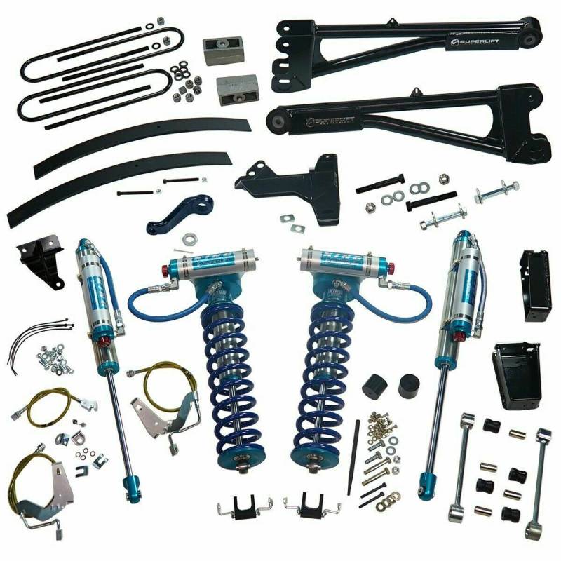 SUPERLIFT 2008-2010 Ford F-250 F-350 Super Duty 4WD-Dsl with Rep Radius Arms Clvrs King Rr Shocks Lift Kit 6" K983KG/86040X2