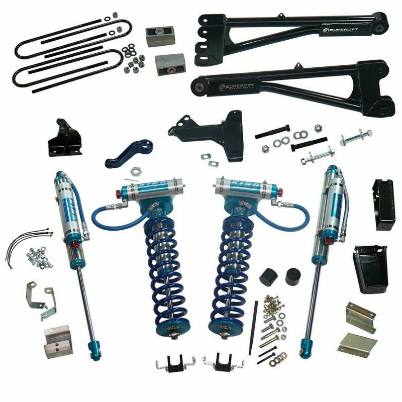 SUPERLIFT 2011-2016 Ford F-250 F-350 Super Duty 4WD-Dsl with Rep Radius Arms Clvrs King Rr Shocks Lift Kit 6" K989KG