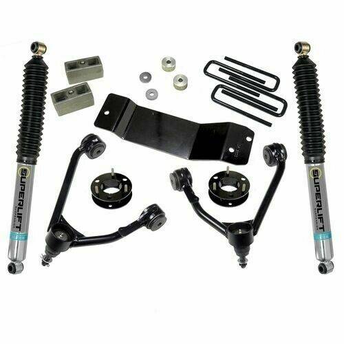 SUPERLIFT 2014-2019 Chevrolet Silverado Gmc Sierra 1500 Lift Kit 3.5 Inch Aluminum Upper Arm 4Wd with Bilstein shocks 3600B