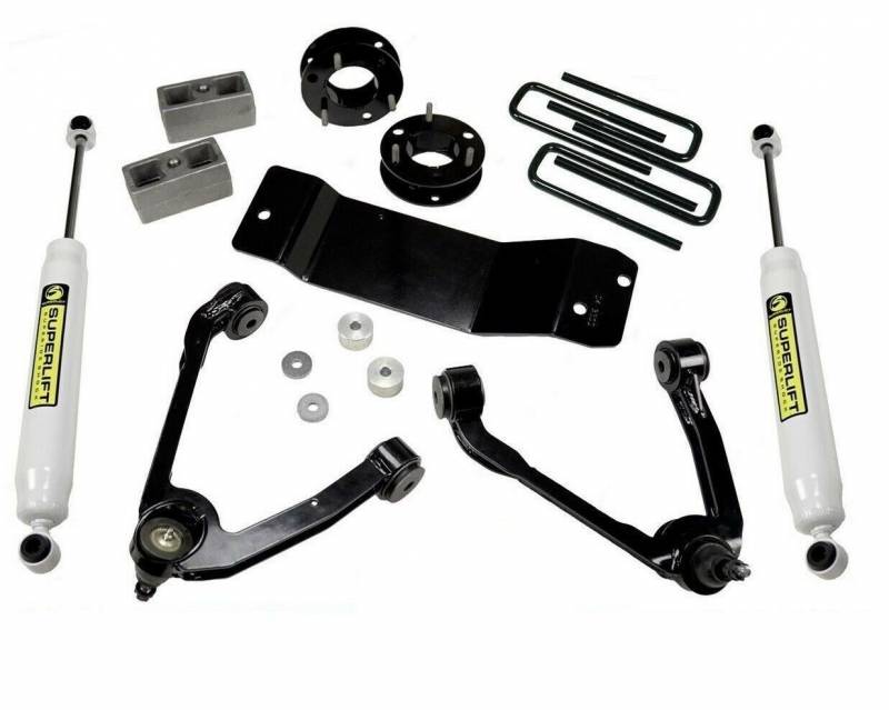 SUPERLIFT 2007-2016 Chevrolet Silverado Gmc Sierra 1500 Lift Kit 3.5 Inch Steel Upper Arm 4Wd 3700