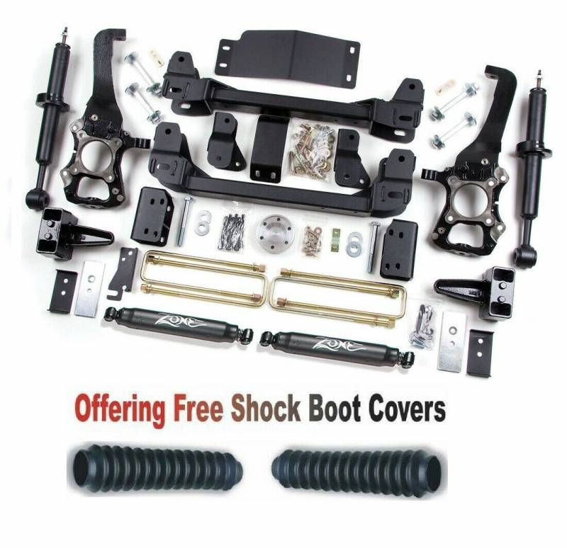 Zone OffRoad 2009-2012 Ford F150 4WD 6in Suspension System With Free Boot Protectors ZONF10N