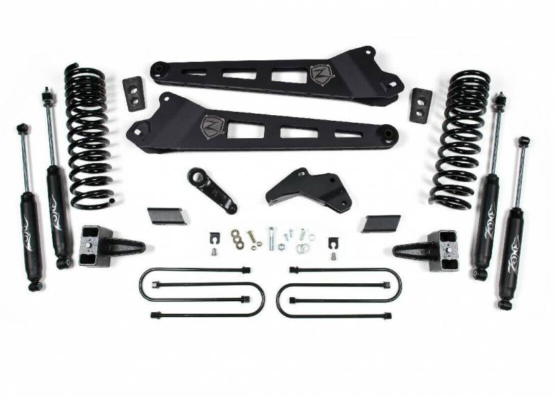 Zone OffRoad 2013-2018 Dodge Ram 3500 DIESEL 6.5in Radius Arm Suspension System With Free Shock Boot Covers ZOND57N