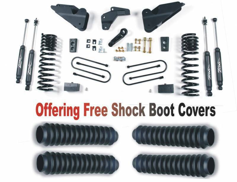 Zone OffRoad 2013-2018 Dodge Ram 3500 GAS 4in Suspension Lift Kit System With Free Boot Protectors ZOND64N