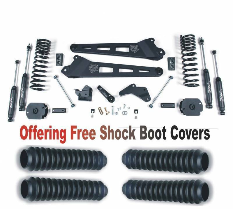 Zone OffRoad 2014-2018 Dodge Ram 2500 DIESEL 4.5in Radius Arm Suspension System With Free Boot Protectors ZOND55N