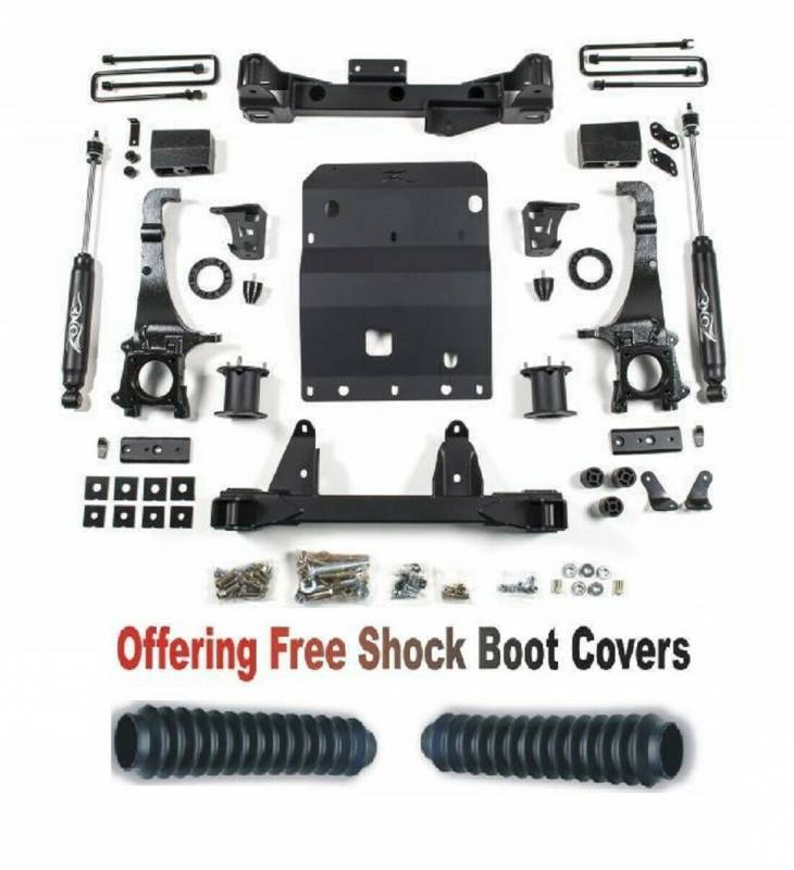 Zone OffRoad 2016-2020 Toyota Tacoma 6in Front 4in Rear Lift Kit With Nitro Shocks and Free Boot Protectors ZONT7N