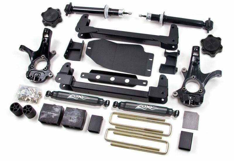 Zone OffRoad 2007-2013 Chevrolet K1500 GMC K1500 4.5in Suspension Lift Kit System With Free Boot Protectors ZONC8N
