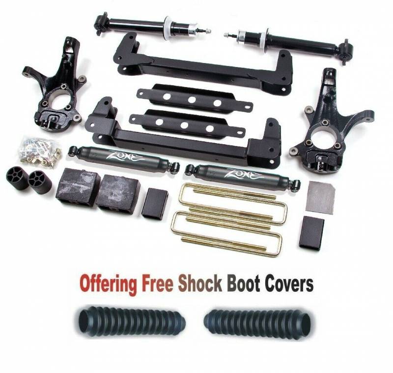 Zone OffRoad 2007-2013 Chevrolet C1500 GMC C1500 2WD 4.5in Suspension Lift Kit System With Free Boot Protectors ZONC9N