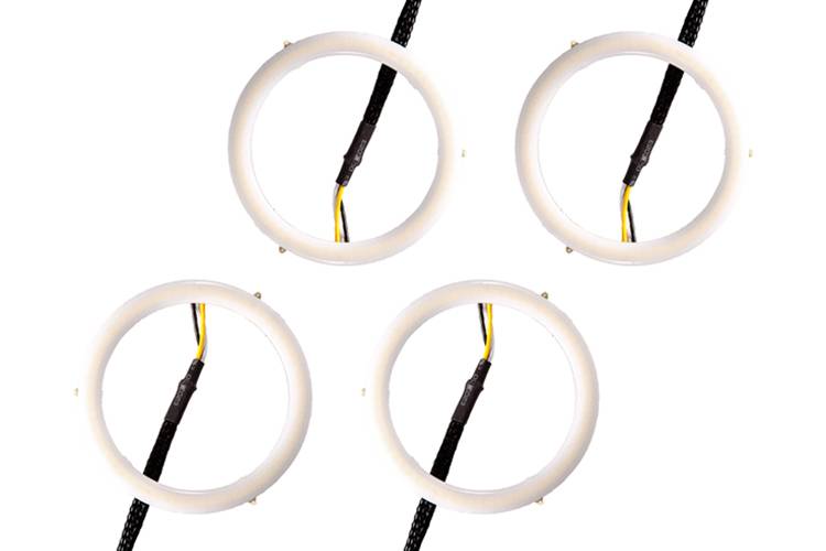 Diode Dynamics 2005-2013 Chevrolet Corvette Halo Lights LED 70mm Red Four Universal DD2048Q