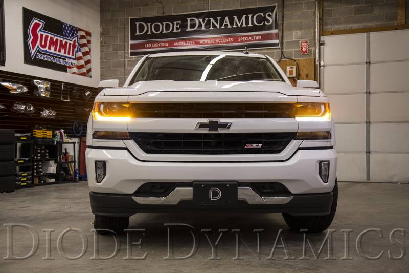 Diode Dynamics 2016-2018 Chevrolet Silverado 1500 Amber DRL Boards Universal DD2244