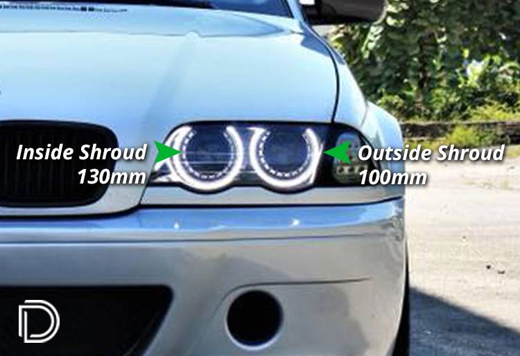 Diode Dynamics 2001-2006 BMW M3 Halo Lights LED 100mm 130mm Red Four Universal DD2271