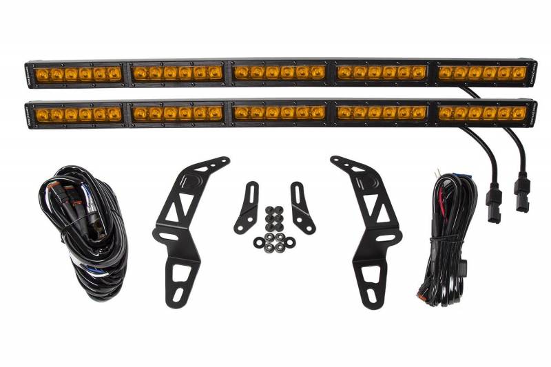 Diode Dynamics 2018-2021 Jeep Wrangler JL Gladiator SS30 Bumper LED Kit Amber Driving Dual DD6086