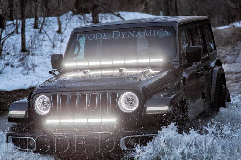 Diode Dynamics 2018-2021 Jeep Wrangler JL Gladiator SS30 Bumper LED Kit Amber Driving Dual DD6086