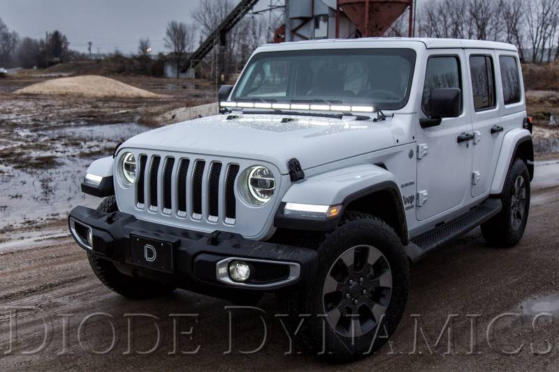 Diode Dynamics 2018-2021 Jeep Wrangler JL Gladiator SS50 Hood LED Kit White Flood DD6105