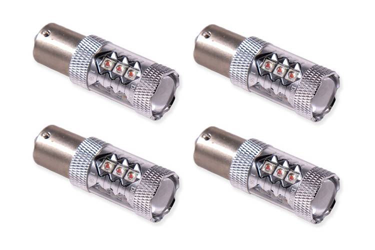 Diode Dynamics 1156 XP80 LED Bulb Red Four Universal DD0008Q