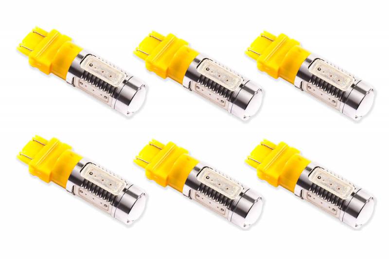 Diode Dynamics 3157 LED Bulb HP11 LED Amber Set of 6 Universal DD0050H