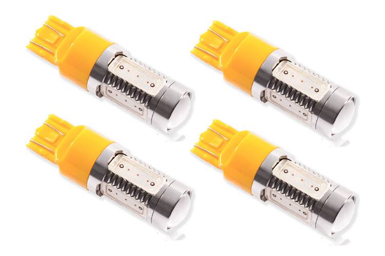 Diode Dynamics 7443 LED Bulb HP11 LED Amber Set of 4 Universal DD0107Q