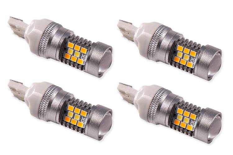 Diode Dynamics 7443 LED Bulb HP24 LED Cool White Switchback Set of 4 Universal DD0110Q
