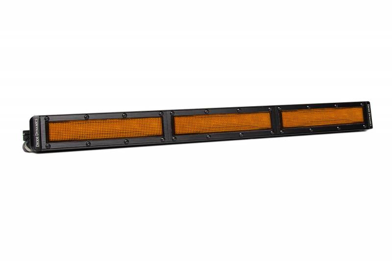 Diode Dynamics 18 Inch LED Light Bar Single Row Straight Amber Flood Each Stage Series Universal DD6042