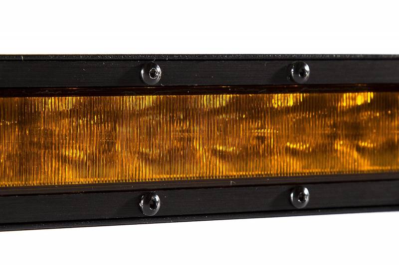 Diode Dynamics 18 Inch LED Light Bar Single Row Straight Amber Flood Each Stage Series Universal DD6042