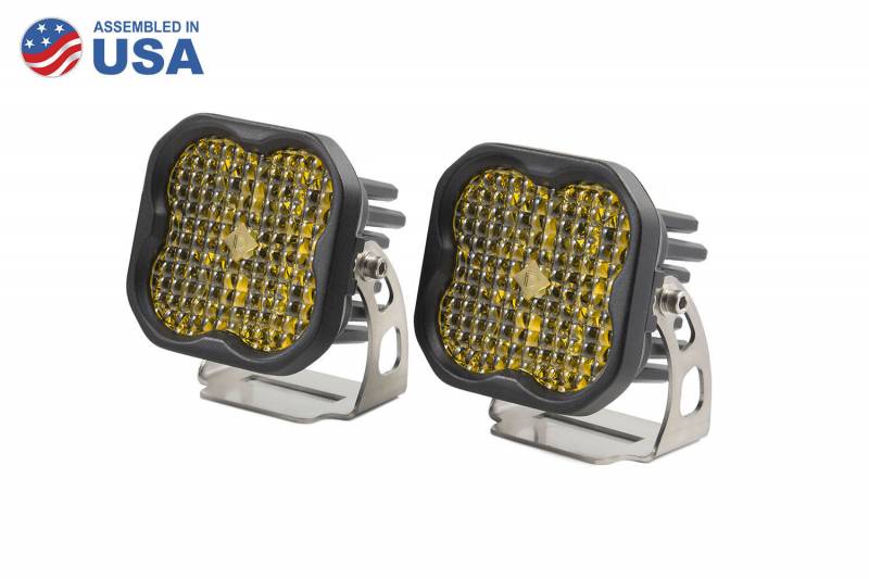 Diode Dynamics Worklight SS3 Pro Yellow Flood Standard Pair Universal DD6133P