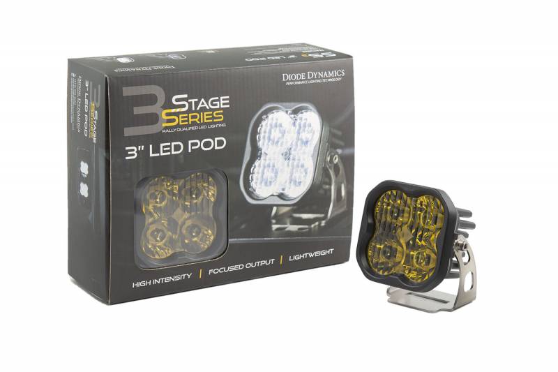 Diode Dynamics Worklight SS3 Pro Yellow Flood Standard Single Universal DD6133S