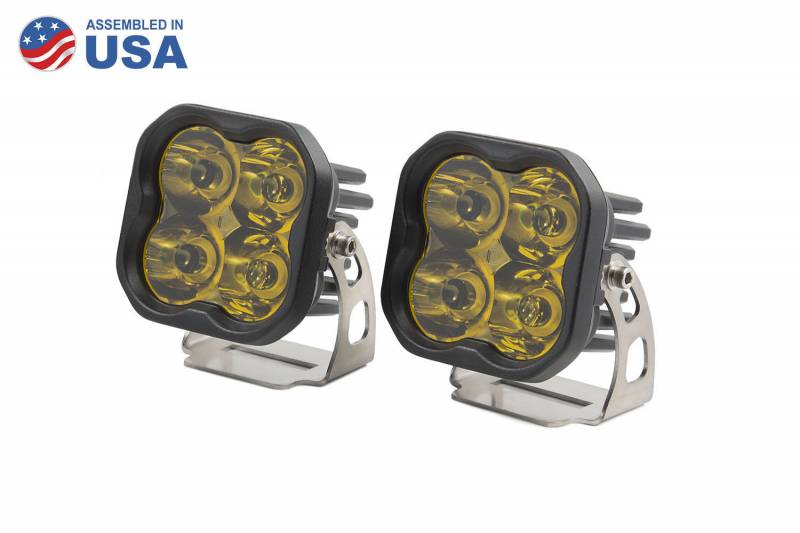 Diode Dynamics Worklight SS3 Pro Yellow Spot Standard Pair Universal DD6135P