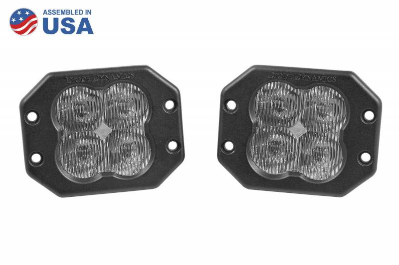 Diode Dynamics Worklight SS3 Pro White SAE Fog Flush Pair Universal DD6210P