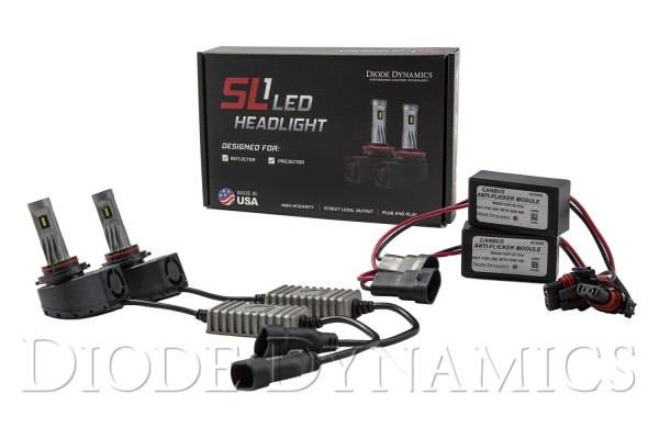 Diode Dynamics 1999-2010 Jeep Grand Cherokee 2006-2010 Commander 2014-2016 Compass Low Beam LED Headlight Pair with AntiFlicker Modules DD0407P
