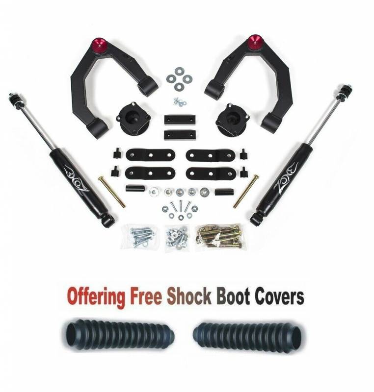 Zone OffRoad 2007-2021 Toyota Tundra 3.5in Adventure Series Lift Kit with Nitro Shocks and Free Boot Protectors ZONT6N