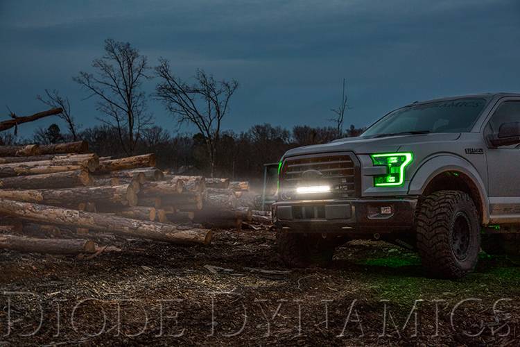 Diode Dynamics 18 Inch LED Light Bar Single Row Straight Clear Combo Each Stage Series DD5030