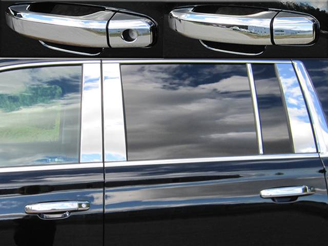 QAA 2015-2020 Cadillac Escalade Chevrolet Suburban Tahoe GMC Yukon Yukon XL 2014-2018 Silverado Sierra Plated ABS plastic Door Handle Cover Kit DH54195