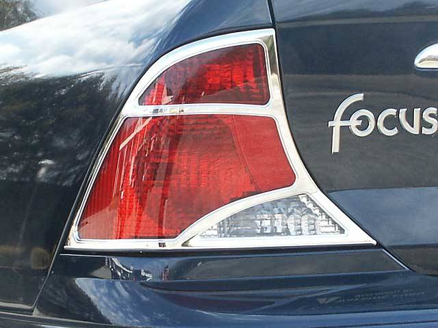 QAA 1999-2004 Ford Focus 2 piece Chrome Plated ABS plastic Tail Light Bezels TL39310
