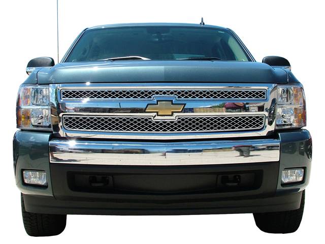 QAA 2007-2009 Chevrolet Silverado 2 piece Billet Grille Overlay Upper only SGB47181