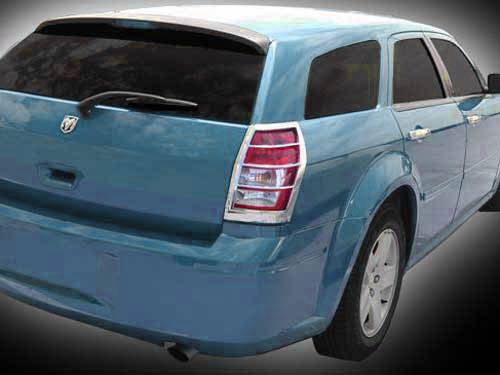 QAA 2005-2008 Dodge Magnum 2 piece Chrome Plated ABS plastic Tail Light Bezels TL45920
