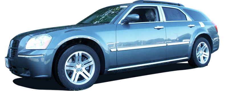 QAA 2005-2008 Dodge Magnum 2 piece Chrome Plated ABS plastic Tail Light Bezels TL45920