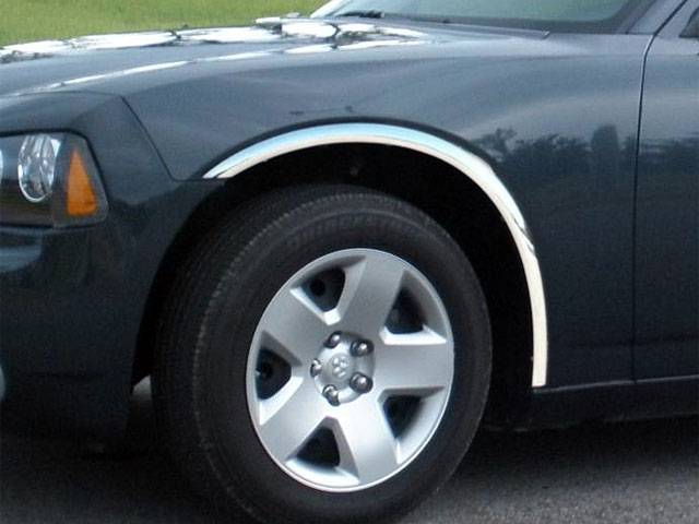 QAA 2006-2010 Dodge Charger 4 piece Molded Stainless Steel Wheel Well Fender Trim Molding WZ46910