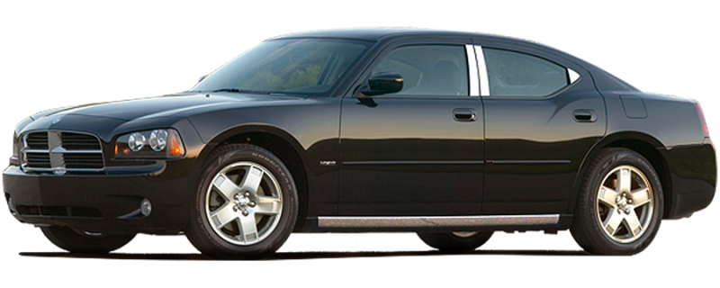QAA 2006-2010 Dodge Charger 4 piece Molded Stainless Steel Wheel Well Fender Trim Molding WZ46910