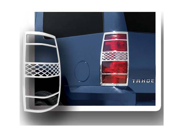 QAA 2007-2012 Chevrolet Suburban Tahoe 2 piece Chrome Plated ABS plastic Tail Light Bezels TL47195