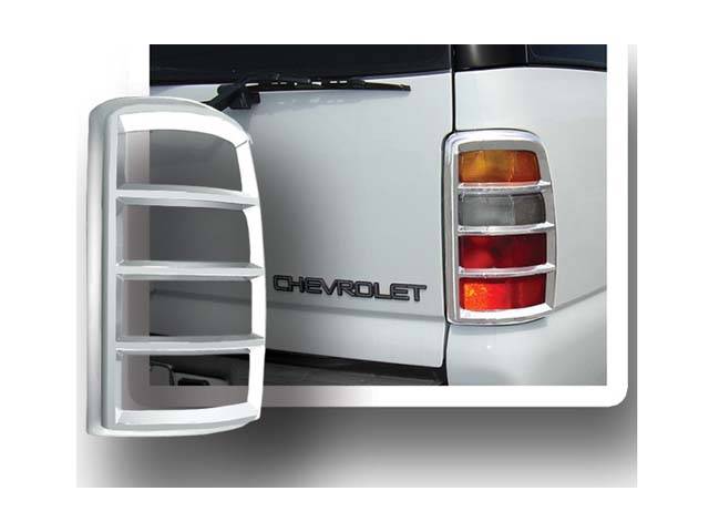 QAA 2000-2006 Chevrolet Suburban Tahoe GMC Yukon 2 piece Chrome Plated ABS plastic Tail Light Bezels TL40198