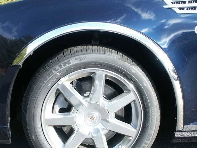 QAA 2005-2011 Cadillac STS 4 piece Molded Stainless Steel Wheel Well Fender Trim Molding 1.75" Width WZ45236