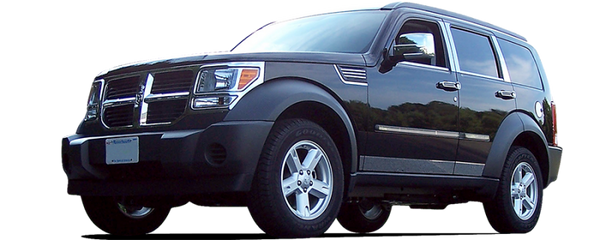 Triple Chrome Plated ABS Mirror Cover – Fits 2007-2012 Dodge Caliber – Chrome Finish