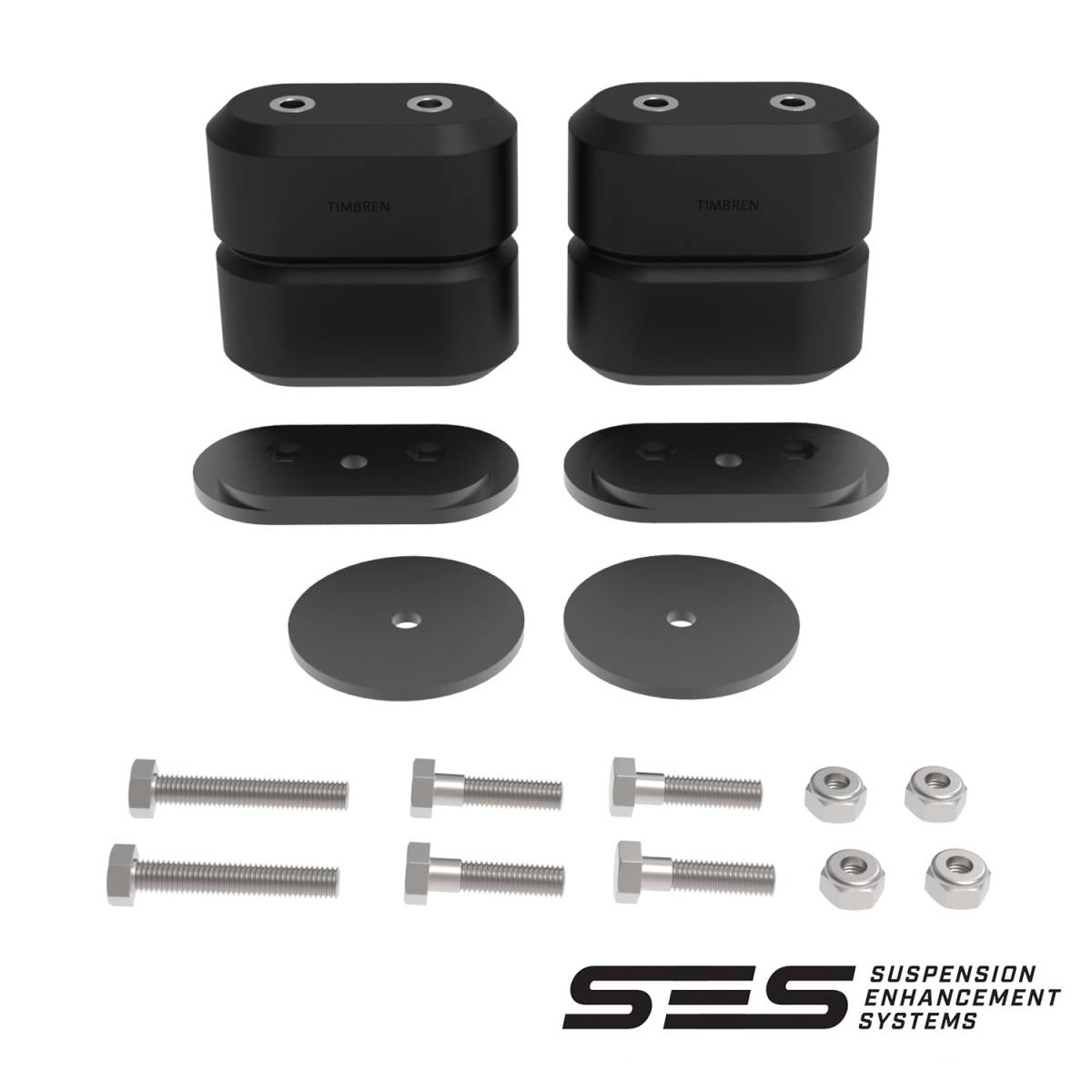 Timbren 2017-2019 Chevrolet Silverado 1500 GMC Sierra 1500 2WD 4WD Rear MagneRide SES Suspension Enhancement System Rubber Helper Spring Kit GMRCK15MR