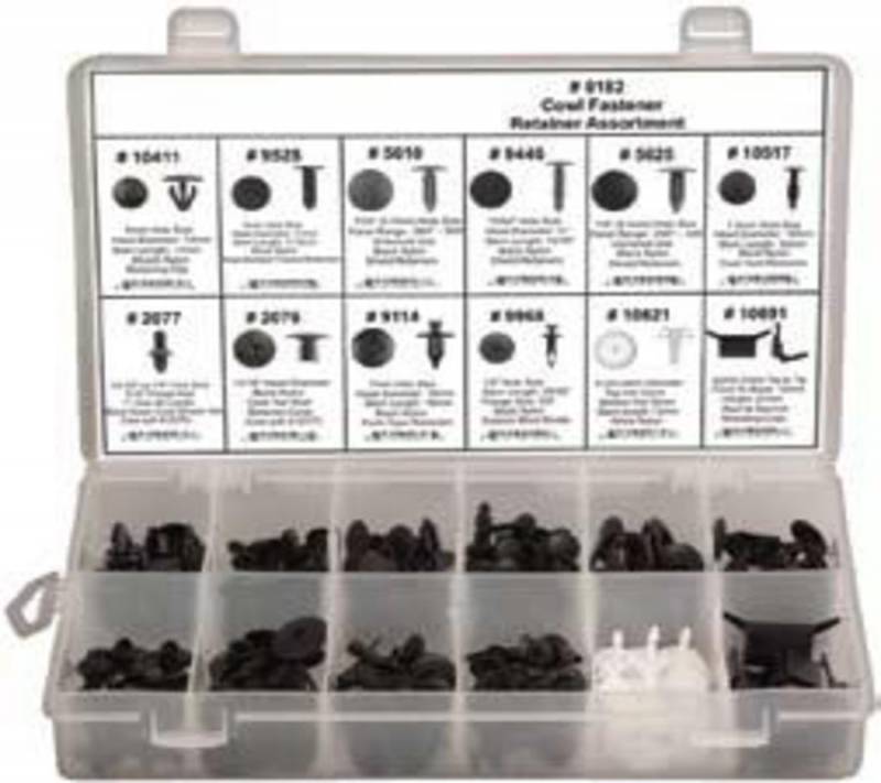 DISCO Cowl Fastener Retainer Assortment 168 pieces 8182