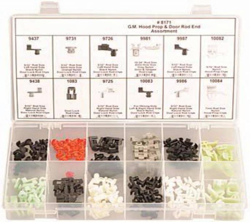 DISCO GM General Motors Hood Prop Rod End Assort 137 pcs 8171